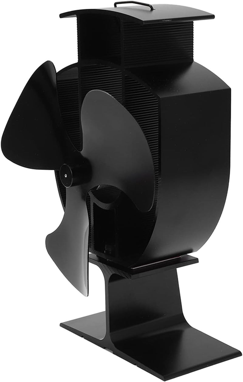 woobles 3 Blades Fireplace Fan, Wood Buring Stove Fan, Ultra Quiet High Temperature Resistance Wood Stove Fan Heat Powered Stove Fan Efficient Heat Transfer - Image 4